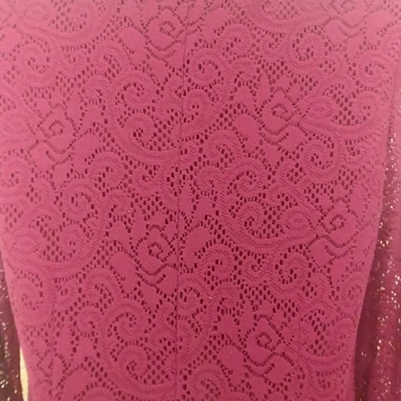 Laundry by Shelli Segal Raspberry Lace Dress - Picture 6 of 8